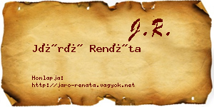 Járó Renáta névjegykártya