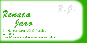 renata jaro business card